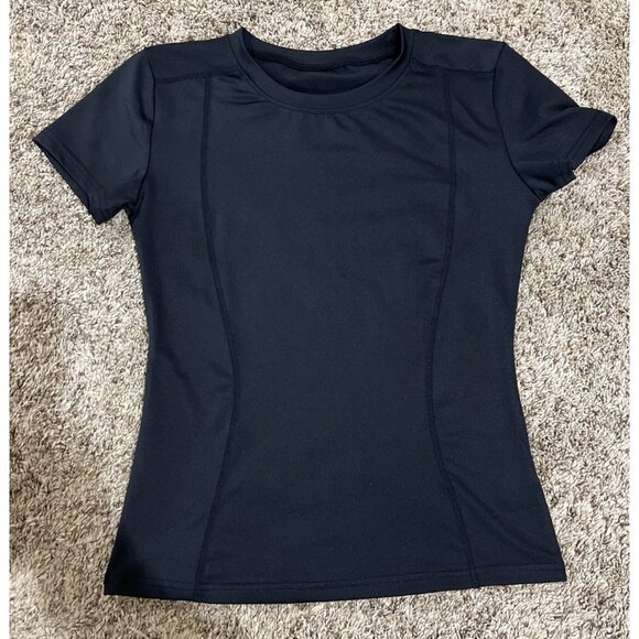 Lot of 2 Loovoo Workout Athletic Compression Dry Fit Yoga Gym Basic Tops ~ Small - Picture 8 of 10